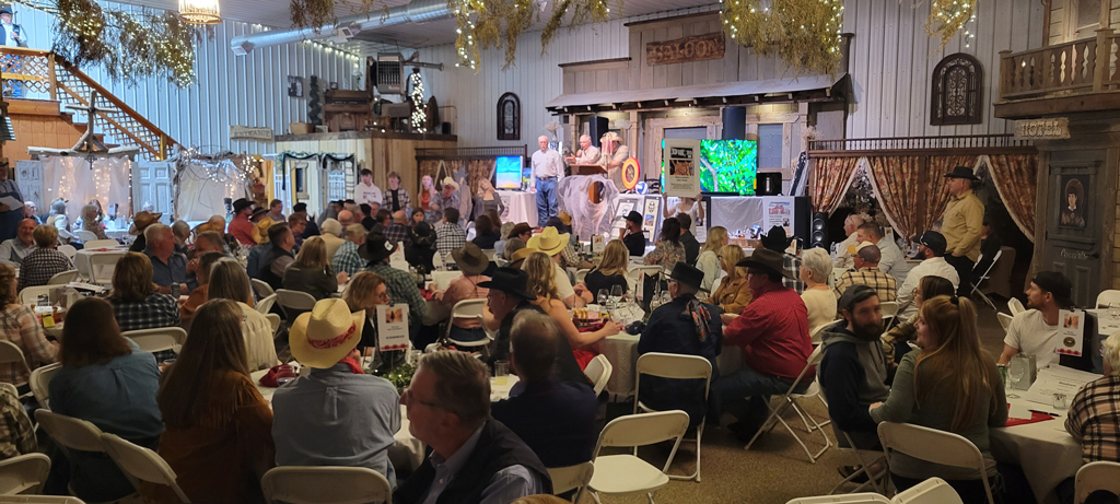 Crowd gathered for Rotary auction at Ehrler Ranch